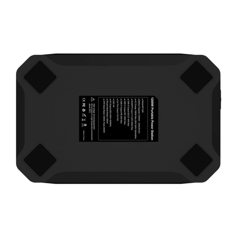 ECOPLAY virtalähde 1024Wh LiFePO4-akku 1200W aurinkogeneraattori retkeily latausasema