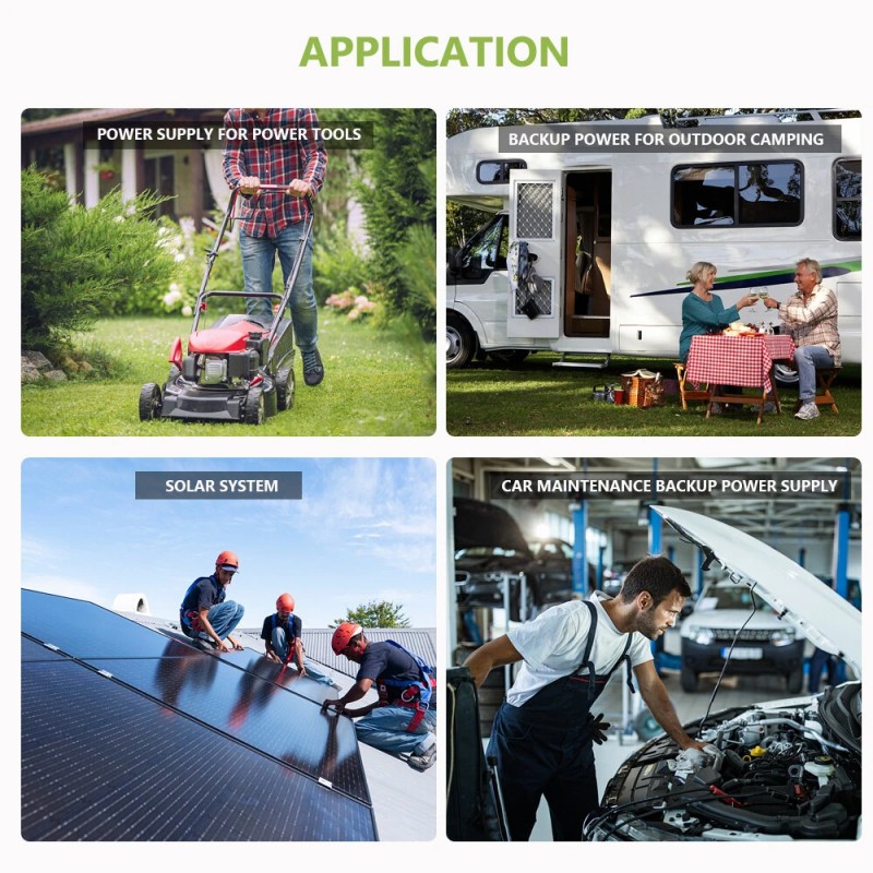 Anvolan LiFePO4 12,8 V 50 Ah syväsyklinen akkupaketti sisäisellä BMS:llä aurinkojärjestelmiin