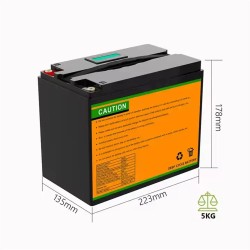 Anvolan LiFePO4 12,8 V 50 Ah syväsyklinen akkupaketti sisäisellä BMS:llä aurinkojärjestelmiin