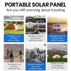 Anvolan joustava 100W 18V kannettava aurinkopaneelilaturi 5V usb-lähtö tasavirta taitettava retkeilypaneeli