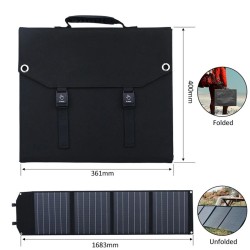 Anvolan joustava 100W 18V kannettava aurinkopaneelilaturi 5V usb-lähtö tasavirta taitettava retkeilypaneeli