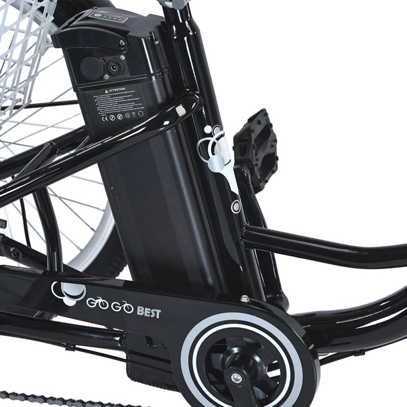 GOGOBEST GF100 sähkökäyttöinen kolmipyörä 36V 20Ah akku 350W moottori 24-tuumaiset renkaat 70km toimintasäde 200kg kantavuus