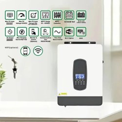 DAXTROMN 3,8 kW hybridinen aurinkoinvertteri 48V sisäänrakennettu puhdas siniaalto 110 A MPPT aurinkolaturi