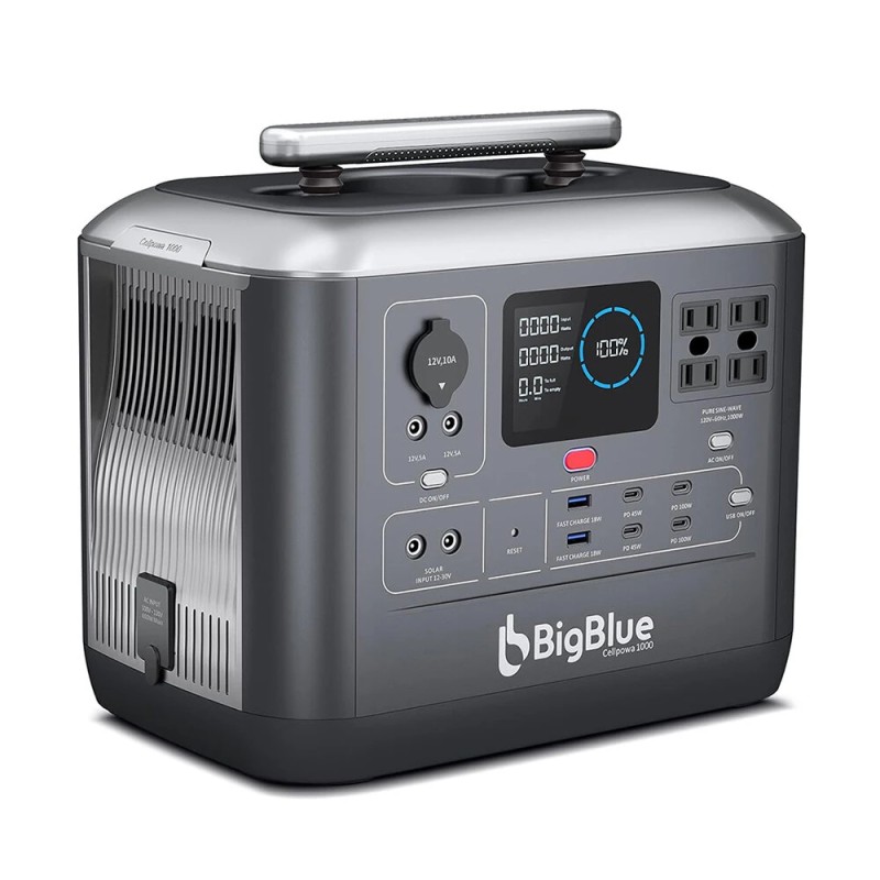 BigBlue Cellpowa CP1000 1075Wh kannettava aurinkovoimala 1000W varavirtalaite kaksituntinen pikalataus