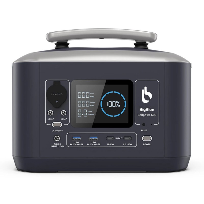 BigBlue CP600 kannettava virtalähde 600W 1200W huipputeho 537,6Wh LiFePO4-akku UPS-toiminto 100W USB-C