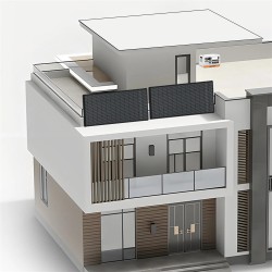 LANPWR 2400PRO kannettava virtalähde LiFePO4 2048Wh 2400W verkkoon kytkettävä invertteri 4 kpl 180W aurinkopaneelia