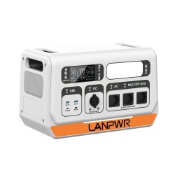 LANPWR 2400PRO kannettava virtalähde LiFePO4 2048Wh 2400W verkkoon kytkettävä invertteri 4 kpl 180W aurinkopaneelia