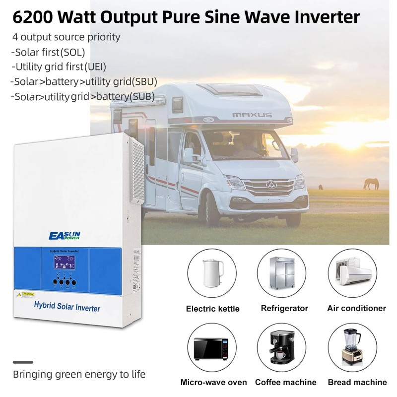 EASUN POWER ISolar SMG II 6.2KP WIFI 6,2 kW aurinkohybridi-invertteri MPPT