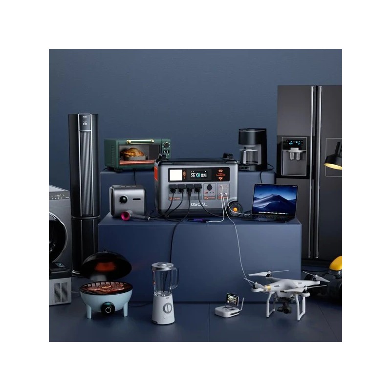 Blackview Oscal PowerMax 3600 kannettava voimalaitos PM200 200W taitettava aurinkopaneeli LiFePO4-akku 14 pistorasiaa