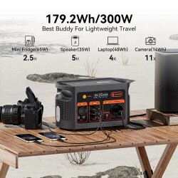 Flashfish E103 179,2Wh LiFePO4-akku kannettava 300W virtalähde retkeilyyn ja hätäkäyttöön