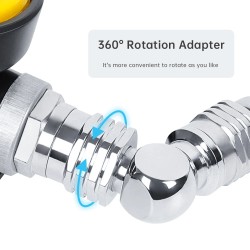 DIDEEP pyörivä messinkinen regulaattorin letkun kulmasovitin sivukiinnitteinen