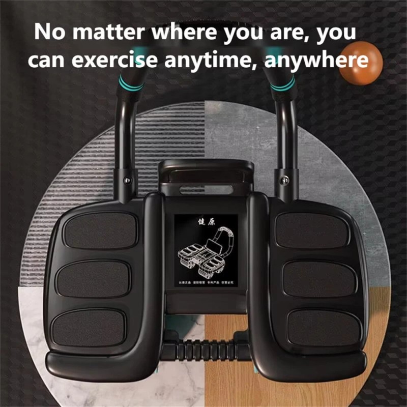 Bominfit nelipyöräinen automaattinen palautuva vatsapyörä kuusi kyynärtukea älyjarrut puhelinteline
