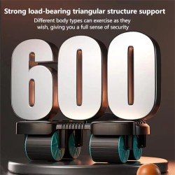 Bominfit nelipyöräinen automaattinen palautuva vatsapyörä kuusi kyynärtukea älyjarrut puhelinteline