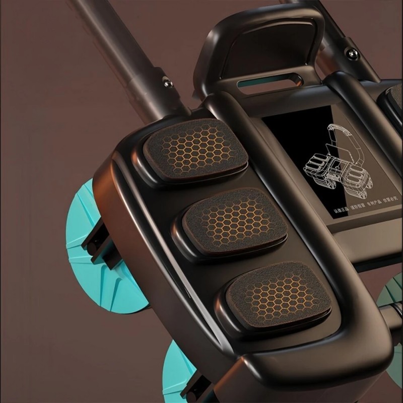 Bominfit nelipyöräinen automaattinen palautuva vatsapyörä kuusi kyynärtukea älyjarrut puhelinteline