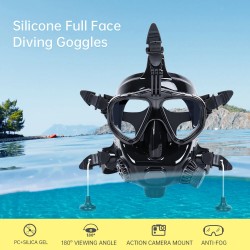 DIDEEP 1L kannettava sukellussetti kokonaamari snorkkelilla ja automaattisella ilmakompressorilla