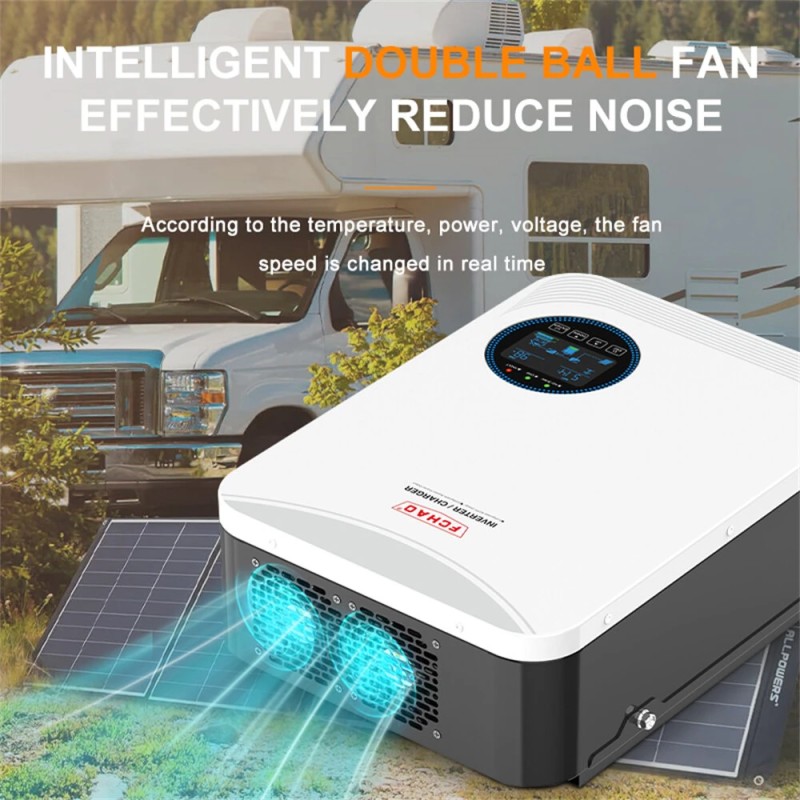 FCHAO hybridi-invertteri 0918KHP 4.2kW/6.2kW puhdas siniaalto 24V/48V toimii ilman akkua LiFePo4-tuki MPPT-lataus