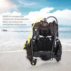 DIDEEP ammattimainen BCD-sukellusliivi kellunnansäätö musta kangas sukellukseen