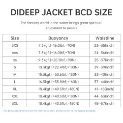 DIDEEP ammattimainen BCD-sukellusliivi kellunnansäätö musta kangas sukellukseen