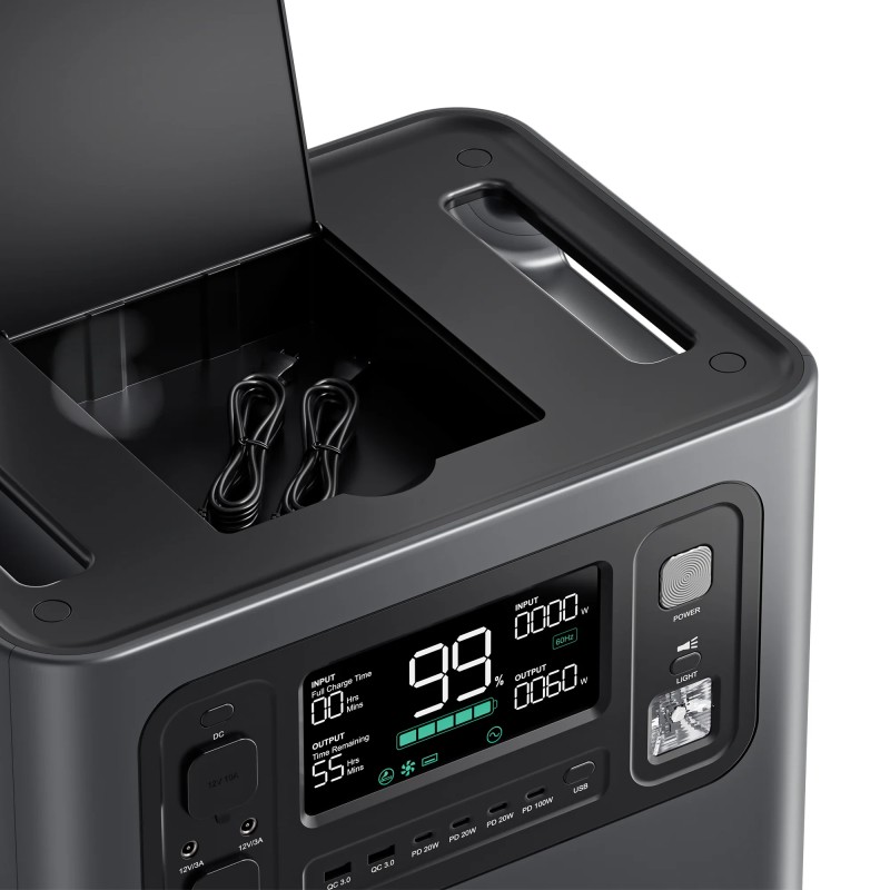 Aferiy P210 2048Wh 2400W LiFePO4-akku kannettava virtalähde sovellusohjaus UPS puhdas siniaalto EU-pistoke