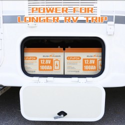 SUNHOOPOWER 12V LiFePO4 akku 100/200/300Ah sisäänrakennetulla BMS:llä matkailuautoihin, veneisiin ja energianvarastointiin