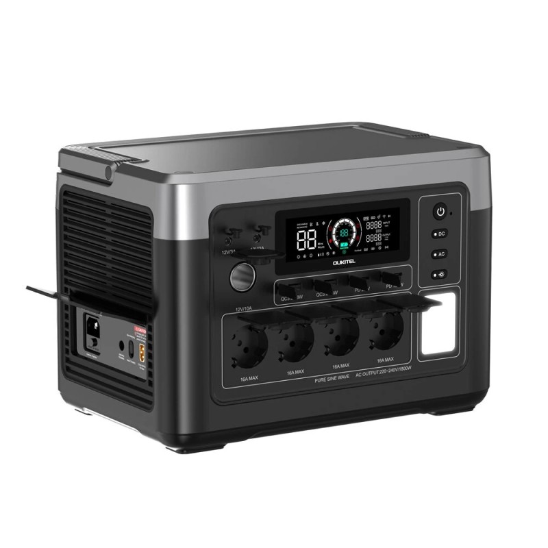 Oukitel P1000 Plus 1800W 1024Wh kannettava varavirtalähde LiFePO4-akku 45 minuutin pikalataus