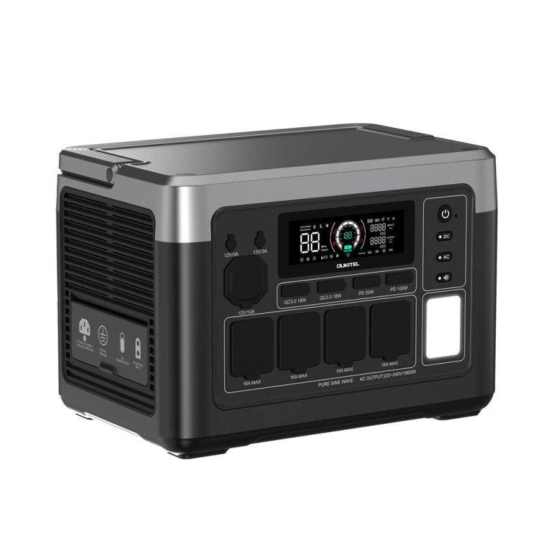 Oukitel P1000 Plus 1800W 1024Wh kannettava varavirtalähde LiFePO4-akku 45 minuutin pikalataus
