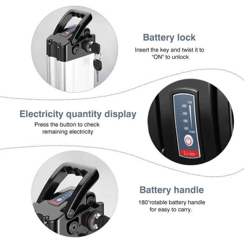 HANIWINNER HA030-05 36V 17.5Ah litium-ioni akku TongSheng TSDZ2B moottorisarja EKD01 näytöllä sopii NAKXUS XINBAO