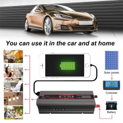 DATOUBOSS inverteri 1000/1500/1800W 12V-230V puhdas siniaalto LCD-näyttö autoihin ja rekkoihin