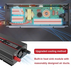 DATOUBOSS inverteri 1000/1500/1800W 12V-230V puhdas siniaalto LCD-näyttö autoihin ja rekkoihin