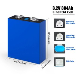 CNEEL EVE 4 kpl 3,2 volttia 304 ampeerituntia litiumrautafosfaattiset akkusolut hitsatuilla kaksireikäisillä nastoilla