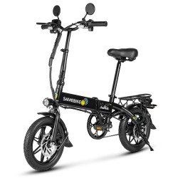 SAMEBIKE YINYU14 sähköpyörä 36V/7,8Ah 250W 14-tuumaiset renkaat taitettava 30 km toimintamatka kantavuus 150 kg