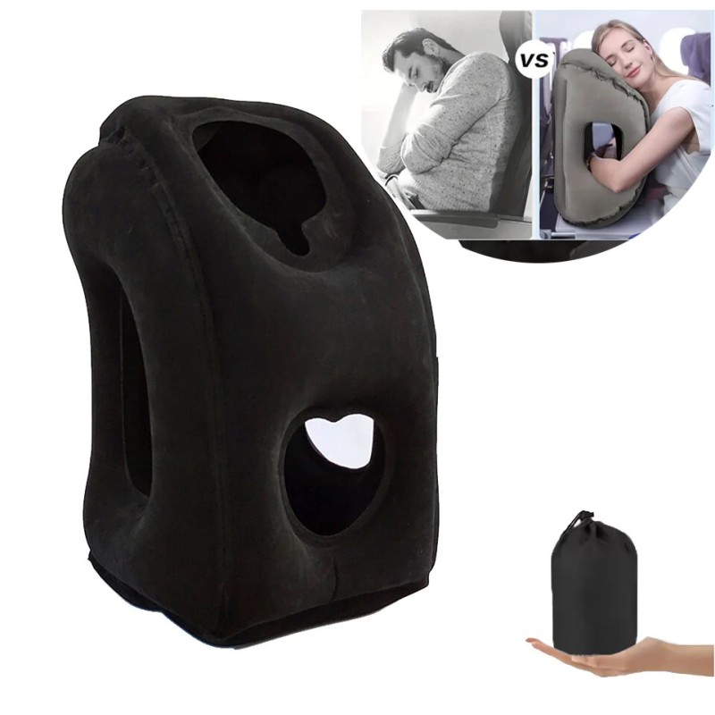 IPRee ilmatäytteinen matkatyyny lentokoneille patentoitu venttiili niskatuki