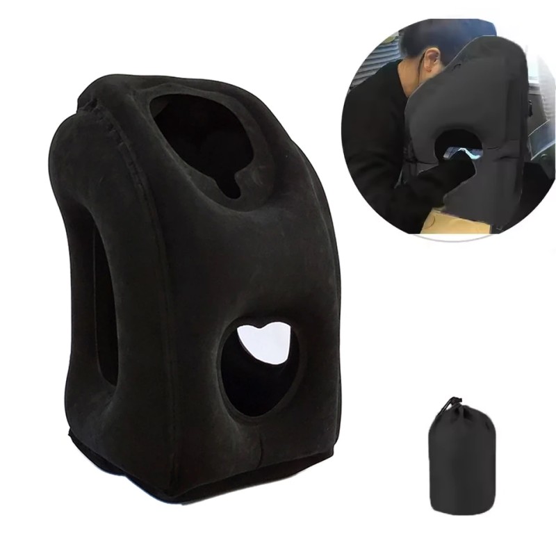 IPRee ilmatäytteinen matkatyyny lentokoneille patentoitu venttiili niskatuki