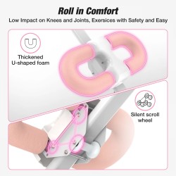 Warmounts 440 paunaa taittuva säädettävä vatsalihaslaite vastuskuminauhoilla polvisuojalla kotikuntoiluun