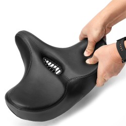 XANES leveä PU-nahkainen ylimitoitettu polkupyörän satula geelipehmusteella