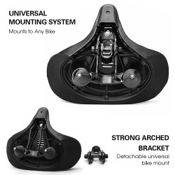 XANES leveä PU-nahkainen ylimitoitettu polkupyörän satula geelipehmusteella