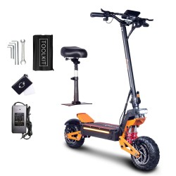 TOURSOR X5 60 taitettava sähköpotkulauta istuimella 60V 38AH 2x3000W kaksoismoottorit 11 tuuman renkaat 120 km toimintasäde