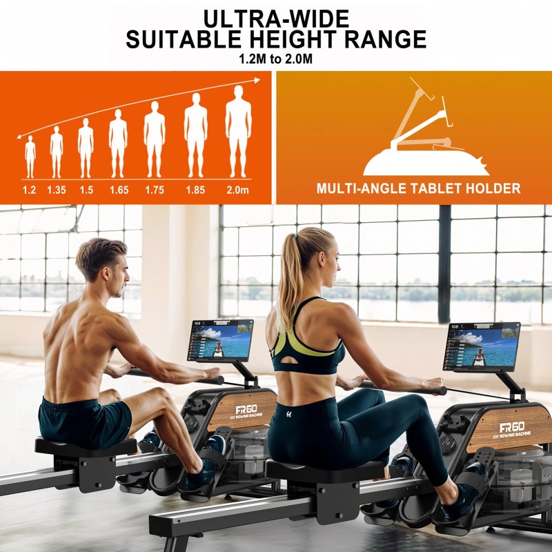 Bominfit FR60 vesisoutulaite 28 litran säiliö 470 newtonin vastus 6 tasoa taittuva sovellusyhteensopiva