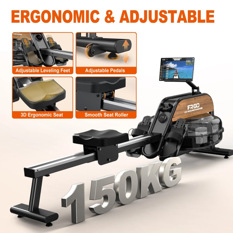 Bominfit FR60 vesisoutulaite 28 litran säiliö 470 newtonin vastus 6 tasoa taittuva sovellusyhteensopiva