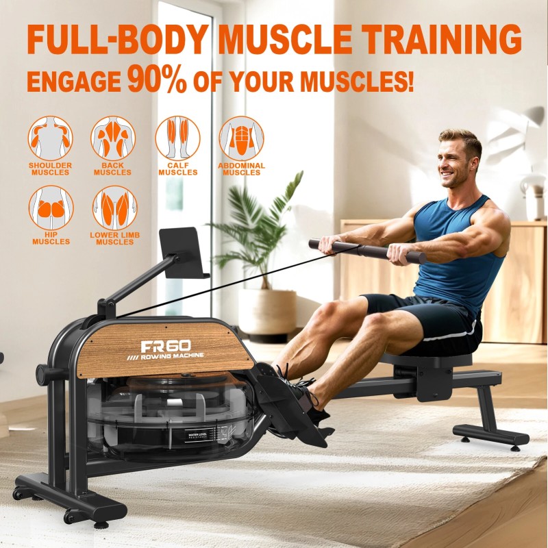 Bominfit FR60 vesisoutulaite 28 litran säiliö 470 newtonin vastus 6 tasoa taittuva sovellusyhteensopiva