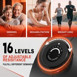 Bominfit BM5 magneettinen makuuasentoinen kuntopyörä ultrahiljainen 4kg:n vauhtipyörä 16 vastustasoa 150kg kantavuus