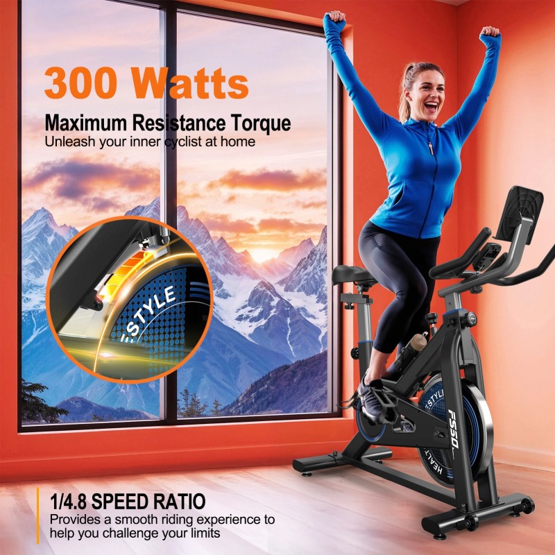 Bominfit FS50 magneettinen sisäpyörä 6 kg vauhtipyörä hiljainen sovellusyhteys led-näyttö sykeantureilla