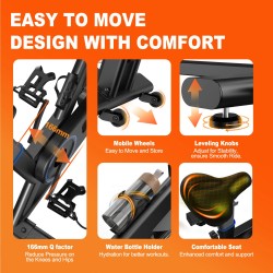 Bominfit FS50 magneettinen sisäpyörä 6 kg vauhtipyörä hiljainen sovellusyhteys led-näyttö sykeantureilla