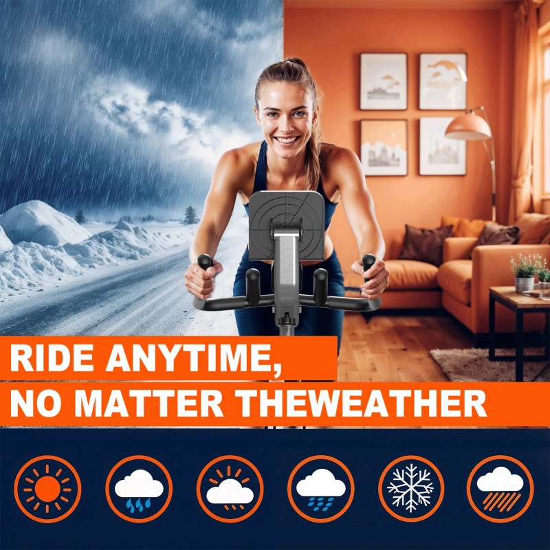 Bominfit FS50 magneettinen sisäpyörä 6 kg vauhtipyörä hiljainen sovellusyhteys led-näyttö sykeantureilla