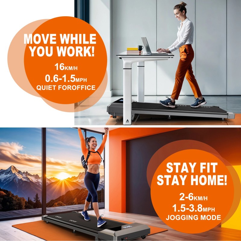 Bominfit FW-1 Pro kompakti juoksumatto 6,5% kaltevuus, 2,25 hv hiljainen moottori, kaukosäädin, sovellusohjaus