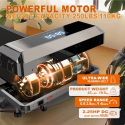 Bominfit FW-1 Pro kompakti juoksumatto 6,5% kaltevuus, 2,25 hv hiljainen moottori, kaukosäädin, sovellusohjaus