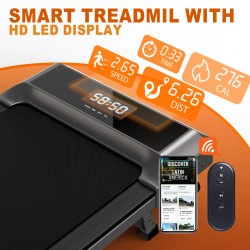 Bominfit FW-1 Pro kompakti juoksumatto 6,5% kaltevuus, 2,25 hv hiljainen moottori, kaukosäädin, sovellusohjaus