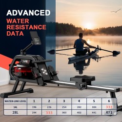 Bominfit V-W4 vesisoutulaite taitettava 28 litran säiliöllä 6 vastustasoa 160 kilon kantavuus