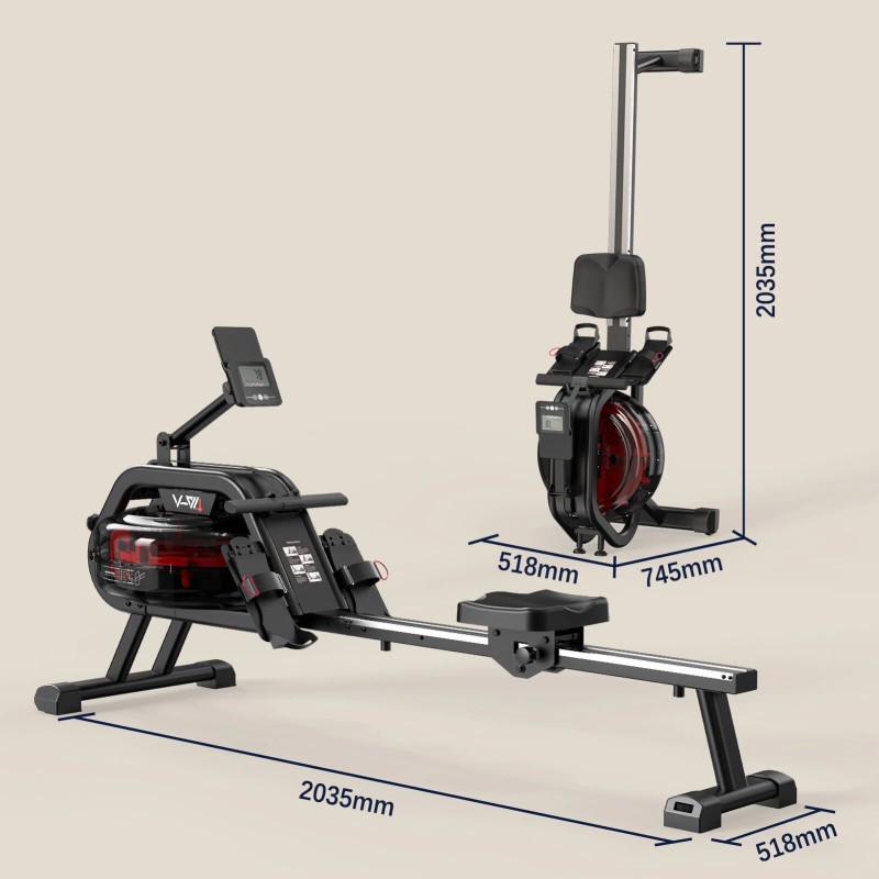 Bominfit V-W4 vesisoutulaite taitettava 28 litran säiliöllä 6 vastustasoa 160 kilon kantavuus