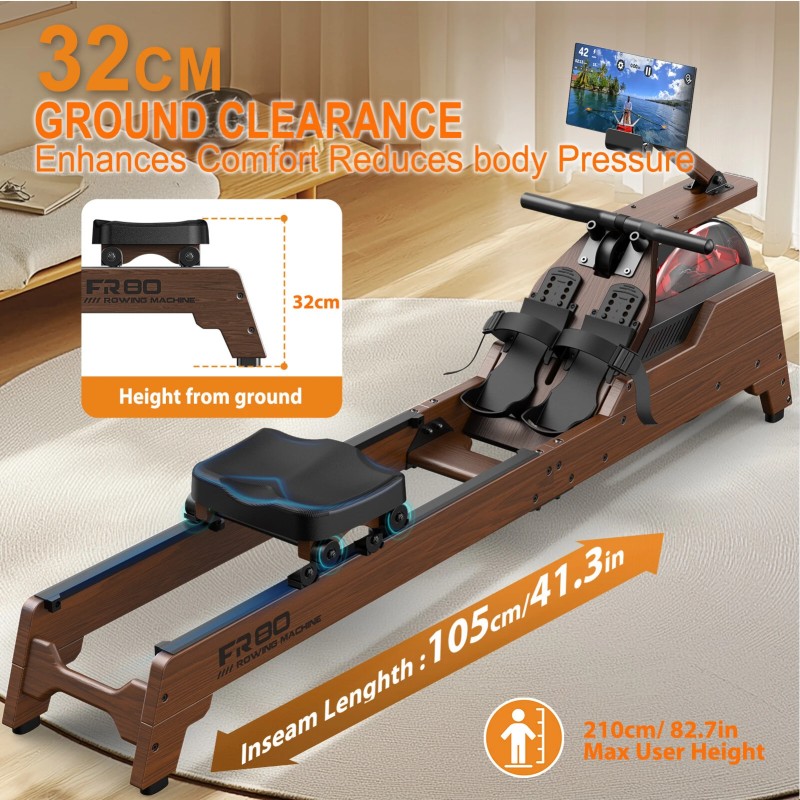 Bominfit FR80B puinen vesisoutulaite FSC-sertifioitu taittuva 14 litran säiliöllä ja Bluetoothilla